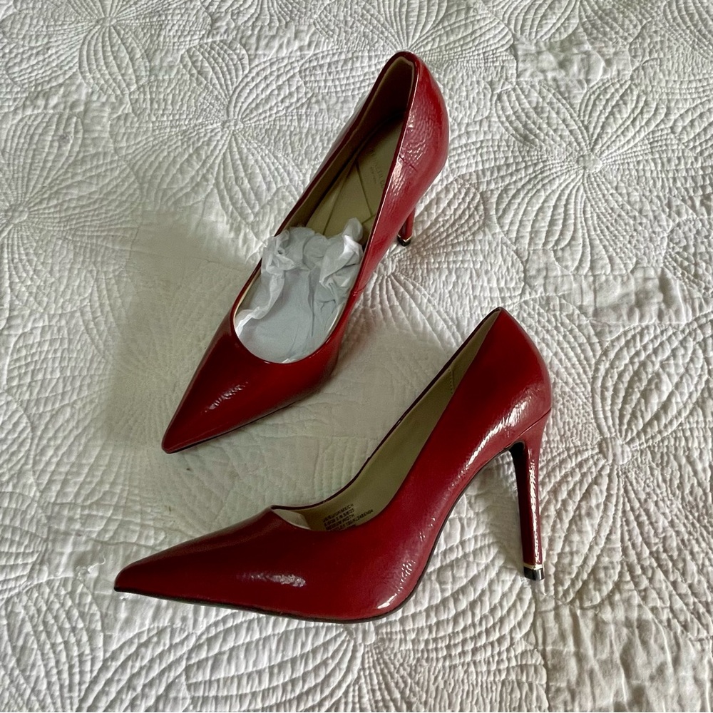 Kenneth Cole New York Cushioned Red Classic Patent Heels